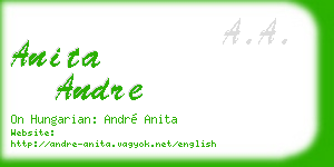 anita andre business card